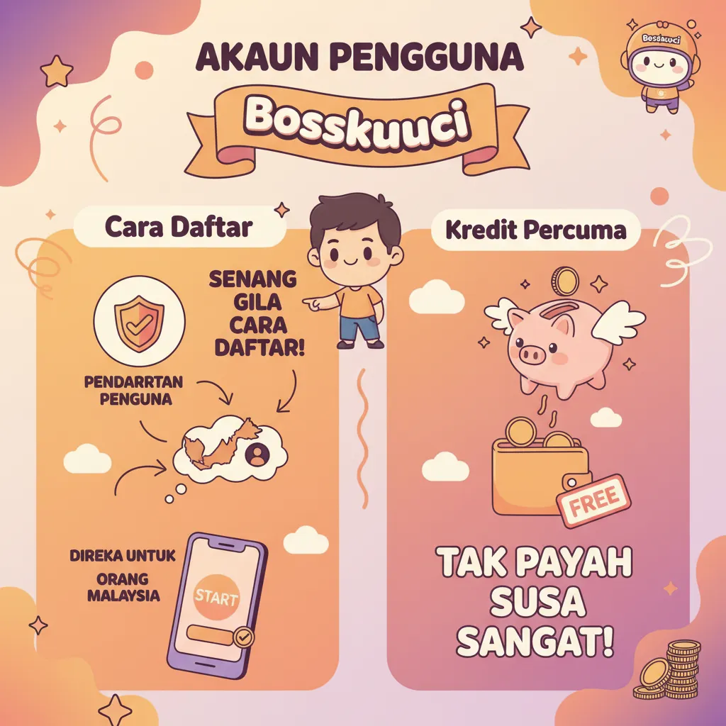 Cara Daftar Bosskucuci: Pendaftaran Pengguna & Kredit Percuma